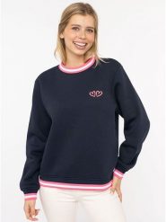 Zwillingsherz Bluza "ZH Classic" w kolorze granatowym rozmiar: S/M. Niebieskie bluzy damskie Zwillingsherz, m, bez wzorów, bez kaptura. Za 202.50 zł.