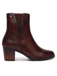 Pikolinos Botki Zamora W0E-8628 Brązowy ciemny. Brązowe botki damskie Pikolinos, bez obcasa, na słupku, bez zapięcia. Za 759.99 zł.