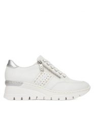 Rieker Sneakersy N8321-80 Biały. Białe obuwie sportowe damskie Rieker, ze skóry, bez zapięcia. Za 249.99 zł.