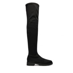 Muszkieterki LOVE MOSCHINO. Czarne kozaki damskie Love Moschino, bez obcasa, na płaskiej podeszwie, bez zapięcia. Za 1,189.00 zł.