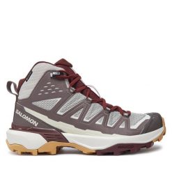 Trekkingi Salomon. Brązowe obuwie trekkingowe damskie Salomon, z gore-texu, bez zapięcia. Za 659.99 zł.