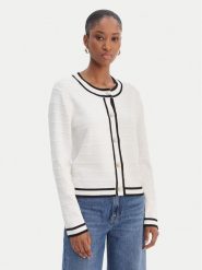 Morgan Kardigan 261-MLIO Biały Regular Fit. Białe kardigany damskie Morgan, xl, bez wzorów, z wiskozy. Za 249.99 zł.