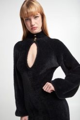 Sukienka futrzana ELISABETTA FRANCHI. Sukienki damskie Elisabetta Franchi, bez wzorów, z futra, bez ramiączek. W wyprzedaży za 1,643.40 zł.