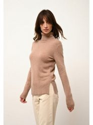 Just Cashmere Kaszmirowy golf "Lexie" w kolorze beżowym rozmiar: L. Brązowe golfy damskie Just Cashmere, l, bez wzorów, z kaszmiru, bez ramiączek. Za 391.99 zł.