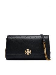 Tory Burch Torebka Quilted Chain Wallet 186041 Czarny. Czarne torebki wieczorowe damskie Tory Burch, bez wzorów, ze skóry, bez dodatków. Za 2,024.00 zł.