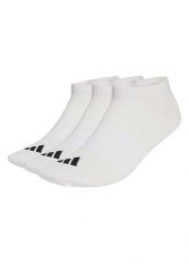 Cienkie i lekkie skarpetki adidas Essentials Low (x3). Białe skarpetki damskie Adidas, bez wzorów, z materiału. Za 44.95 zł.