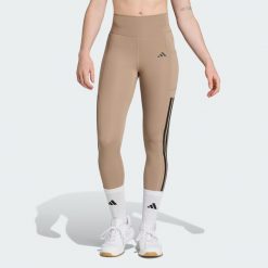 Legginsy Optime 3-Stripes Full Length. Brązowe legginsy damskie Adidas, m, bez wzorów. Za 279.00 zł.