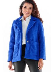 Awama Płaszcz w kolorze niebieskim rozmiar: S. Niebieskie płaszcze damskie Awama, s, bez wzorów, bez kaptura. Za 264.15 zł.