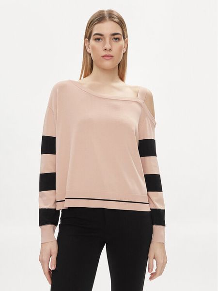 Liu Jo Sweter TA4112 MS36L Różowy Regular Fit. Czerwone swetry klasyczne damskie Liu Jo, l, z wiskozy, bez kołnierzyka. Za 309.99 zł.