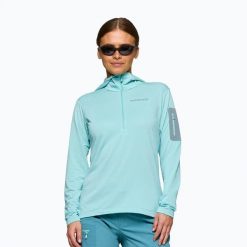 Bluza trekkingowa damska NORRONA Falketind Warm1 Hood. Niebieskie bluzy damskie NORRONA, s, bez wzorów, z materiału, bez kaptura. Za 486.99 zł.