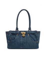 MICHAEL Michael Kors Torebka Hamilton 30F6BNXT0C Niebieski. Niebieskie torebki klasyczne damskie MICHAEL Michael Kors, z materiału, bez dodatków. Za 1,539.00 zł.