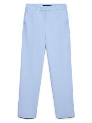 Vero Moda Spodnie w kolorze błękitnym rozmiar: 34/L32. Niebieskie spodnie materiałowe damskie Vero Moda, bez wzorów, z materiału. Za 69.99 zł.