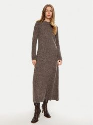 Weekend Max Mara Sukienka dzianinowa Dionne 2425326022 Brązowy Relaxed Fit. Brązowe sukienki damskie Weekend Max Mara, bez wzorów, z dzianiny, bez ramiączek. Za 799.99 zł.