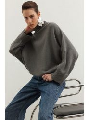 Trendyol Sweter w kolorze antracytowym rozmiar: S. Czarne swetry klasyczne damskie Trendyol, s, bez kołnierzyka. Za 79.40 zł.