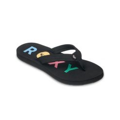 Sandały dla Kobiety VISTA Czarny. Czarne sandały damskie Roxy, bez wzorów, bez obcasa, bez zapięcia. Za 109.99 zł.