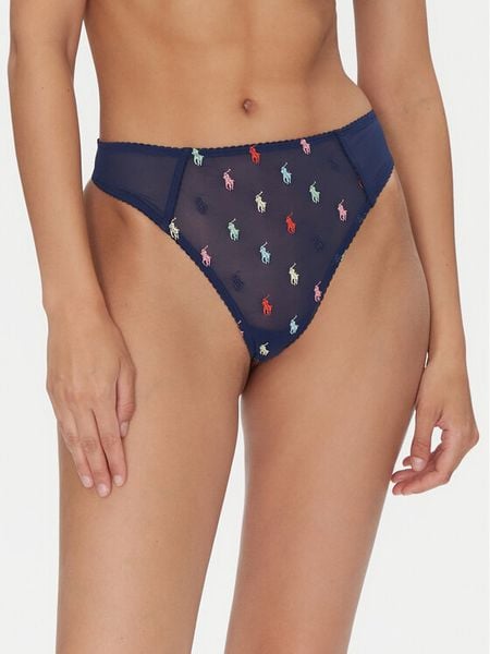 Polo Ralph Lauren Stringi 4P0177 Granatowy. Niebieskie stringi Polo Ralph Lauren, bez wzorów, z syntetyku. Za 129.99 zł.