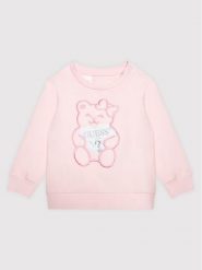 Guess Bluza K1YQ03 KAE20 Różowy Regular Fit. Czerwone bluzy dziewczęce Guess, z aplikacjami, z bawełny, bez ramiączek, bez kaptura. Za 99.99 zł.