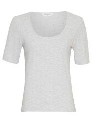 MOSS COPENHAGEN Koszulka w kolorze szarym rozmiar: M/L. Szare bluzki damskie Moss Copenhagen, l, bez wzorów, bez kołnierzyka, bez ramiączek. Za 127.35 zł.