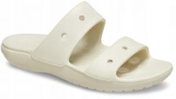 Klapki Dla Dorosłych Crocs Classic Sandal. Brązowe klapki damskie Crocs, bez wzorów, z materiału, bez obcasa, bez zapięcia. Za 118.99 zł.