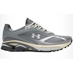 Buty do biegania Under Armour. Szare obuwie sportowe damskie Under Armour, bez zapięcia, do biegania. Za 406.99 zł.