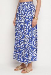Niebieska Wiskozowa Spódnica w Geometryczny Wzór Mavarose. Niebieskie spódnice damskie Born2be, na co dzień, l, bez wzorów, z wiskozy, eleganckie, maxi. Za 54.99 zł.