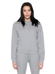 Damska zimowa bluza z kapturem "Pearl" z cienkim ściągaczem. Fioletowe bluzy damskie LEONE 1947 APPAREL, na zimę, l, bez wzorów, z kapturem. Za 303.12 zł.