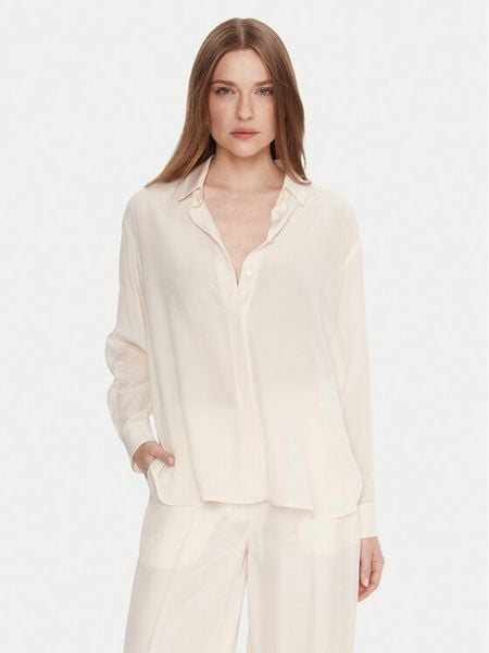 Marella Koszula Rocker 2523116032 Écru Regular Fit. Koszule damskie Marella, bez wzorów, z jedwabiu, bez kołnierzyka, bez ramiączek. Za 1,019.00 zł.
