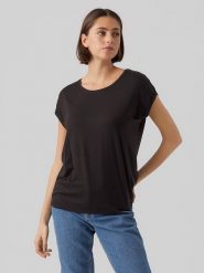 Vero Moda Koszulka "Vmava" w kolorze czarnym rozmiar: S. Czarne koszulki damskie Vero Moda, s, bez wzorów, bez kołnierzyka, bez ramiączek. Za 43.99 zł.