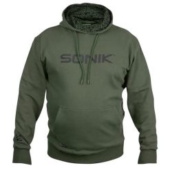 Bluza z kapturem Sonik. Zielone bluzy damskie SONIK, m, bez wzorów, z materiału, z kapturem. Za 277.00 zł.