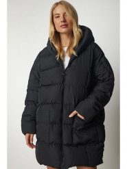Happiness Istanbul Płaszcz pikowany w kolorze czarnym rozmiar: 40. Czarne płaszcze damskie Happiness Istanbul, bez wzorów, bez kaptura. Za 139.54 zł.
