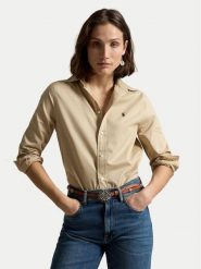 Polo Ralph Lauren Koszula 211A92177016 Beżowy Classic Fit. Brązowe koszule damskie Polo Ralph Lauren, xl, bez wzorów, z bawełny, bez kołnierzyka, bez ramiączek. Za 729.99 zł.