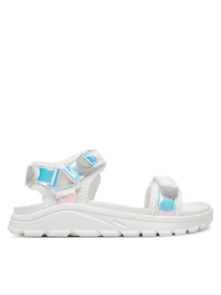 Primigi Sandały 7970811 Srebrny. Szare sandały dziewczęce Primigi, ze skóry, bez obcasa, bez zapięcia. Za 179.99 zł.