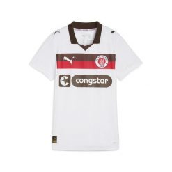 Damska koszulka wyjazdowa FC St. Pauli 25/26 PUMA. Białe koszulki damskie Puma, bez wzorów, bez kołnierzyka, bez ramiączek. Za 399.00 zł.