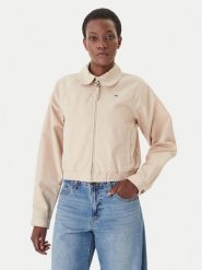 Tommy Jeans Kurtka przejściowa DW0DW20403 Beżowy Regular Fit. Brązowe kurtki damskie Tommy Jeans, xl, bez wzorów, z bawełny, bez kaptura. Za 569.99 zł.
