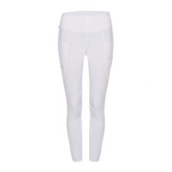 Damskie legginsy jeździeckie z pełną przyczepnością Cavallo Cavalin. Białe legginsy damskie CAVALLO, z aplikacjami, z elastanu. Za 403.50 zł.