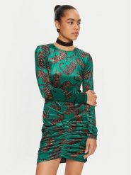 Just Cavalli Sukienka codzienna 77PAO920 Zielony Slim Fit. Zielone sukienki damskie Just Cavalli, bez wzorów, z syntetyku, bez ramiączek. Za 689.99 zł.