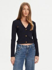 Guess Kardigan W5YR11 Z0130 Granatowy Regular Fit. Niebieskie kardigany damskie Guess, xl, z aplikacjami, z syntetyku. Za 409.99 zł.
