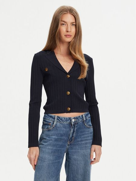 Guess Kardigan W5YR11 Z0130 Granatowy Regular Fit. Niebieskie kardigany damskie Guess, xl, z aplikacjami, z wiskozy. Za 249.99 zł.