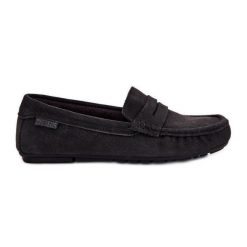 Zamszowe Mokasyny Damskie Big Star RR274948 Czarne. Czarne mokasyny damskie z zamszu, bez obcasa. Za 279.90 zł.