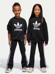 Adidas Komplet bluza i legginsy JC7873 Czarny Flared Fit. Czarne bluzy dziewczęce Adidas, bez wzorów, z syntetyku, bez ramiączek, bez kaptura. Za 249.99 zł.