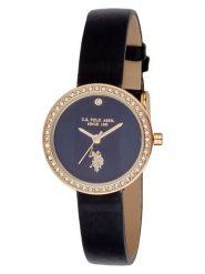 U.S. Polo Assn. Zegarek kwarcowy w kolorze złoto-czarnym rozmiar: onesize. Czarne, analogowe zegarki damskie U.S. Polo Assn., metalowe. Za 217.99 zł.