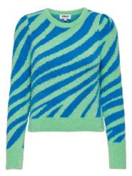 ONLY Sweter w kolorze niebiesko-zielonym rozmiar: M. Niebieskie swetry klasyczne damskie Only, m, bez kołnierzyka. Za 96.60 zł.