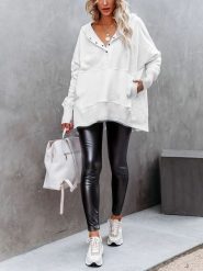 Milan Kiss Bluza w kolorze białym rozmiar: M. Białe bluzy damskie Milan Kiss, m, bez wzorów, bez kaptura. Za 209.33 zł.