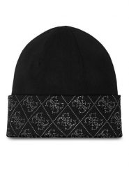 Guess Czapka W5BZ20 Z2NQ2 Czarny. Czarne czapki damskie Guess, na zimę, z aplikacjami, z wiskozy. Za 214.99 zł.