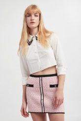 Koszula damska popelinowa TWINSET ACTITUDE. Koszule damskie Twinset Milano, xs, bez wzorów, bez kołnierzyka, bez ramiączek. W wyprzedaży za 509.67 zł.