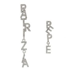Kolczyki Patrizia Pepe. Szare kolczyki damskie Patrizia Pepe, srebrne. Za 189.99 zł.