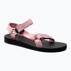 Sandały damskie Teva Original Universal Tie-Dye. Czerwone sandały damskie Teva, bez wzorów, bez obcasa, bez zapięcia. Za 179.99 zł.