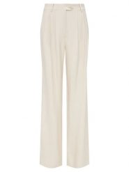 LeGer Spodnie "Edina" w kolorze kremowym rozmiar: 44. Brązowe spodnie materiałowe damskie LeGer, bez wzorów, z materiału, długie. Za 152.98 zł.