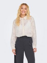 JDY Bluzka w kolorze kremowym rozmiar: S. Brązowe bluzki damskie JDY, s, bez wzorów, bez kołnierzyka, bez ramiączek. Za 95.69 zł.