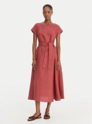 Weekend Max Mara Sukienka letnia Esordio 2615221052 Czerwony Regular Fit. Czerwone sukienki damskie Weekend Max Mara, bez wzorów, ze lnu, bez ramiączek. Za 1,579.00 zł.